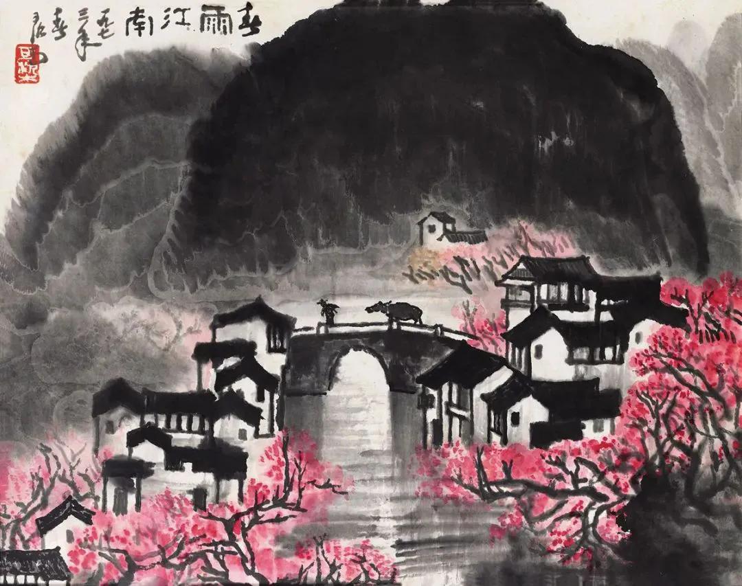 杏花春雨江南画赏析,鉴赏山水画诗词