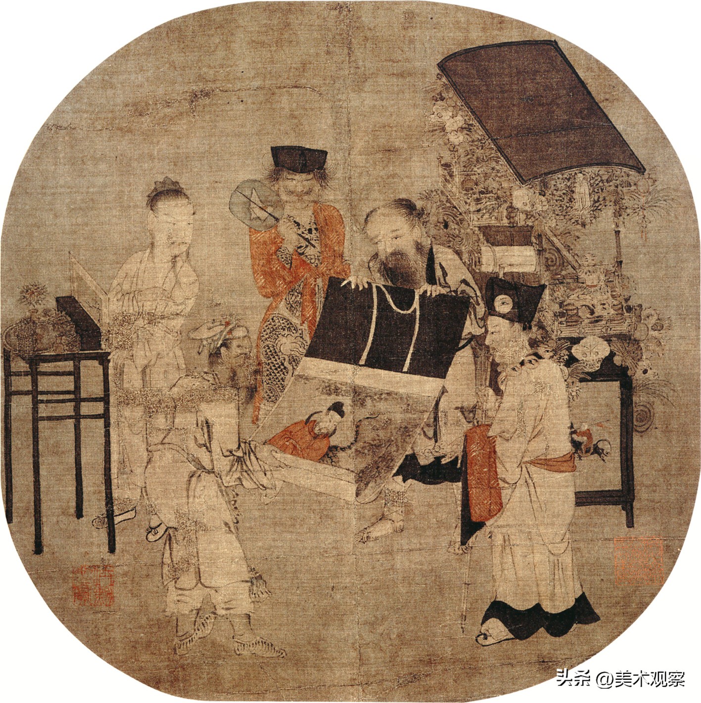 端午团扇绘画全部,端午画团扇视频