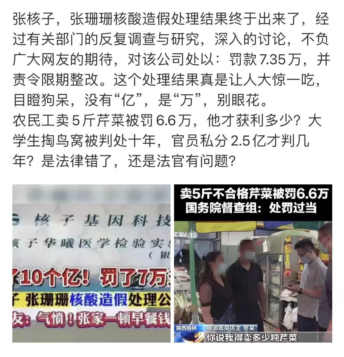 “核酸造假大王”张核子赚10亿！被罚7万多！