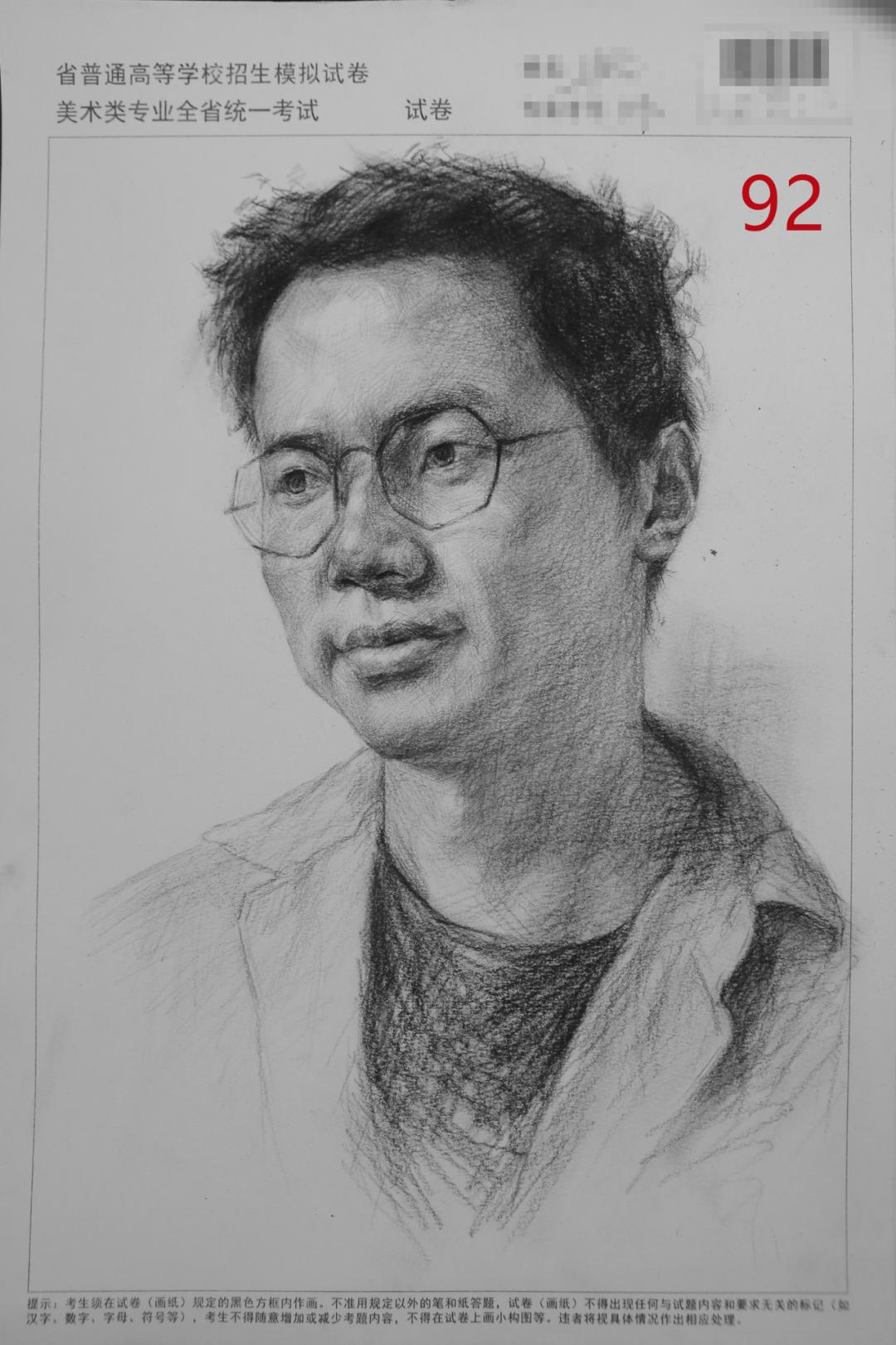 万人联考一模2024素描高分,一模静物素描高分卷