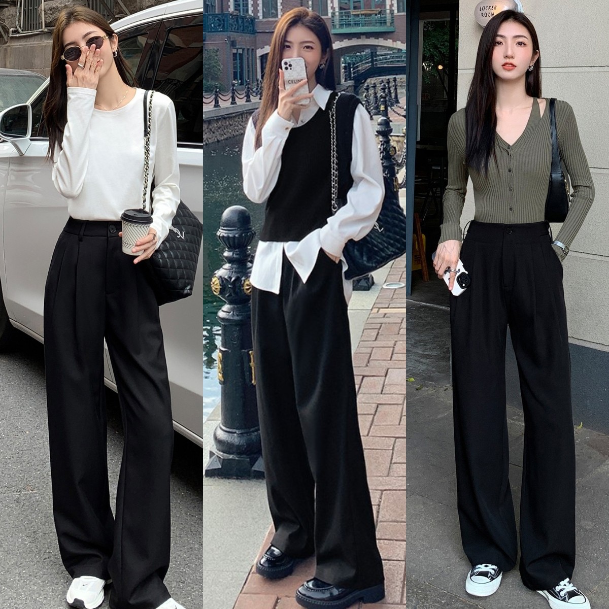 今年流行上短下长穿衣风格,短上衣阔腿裤怎么穿好看