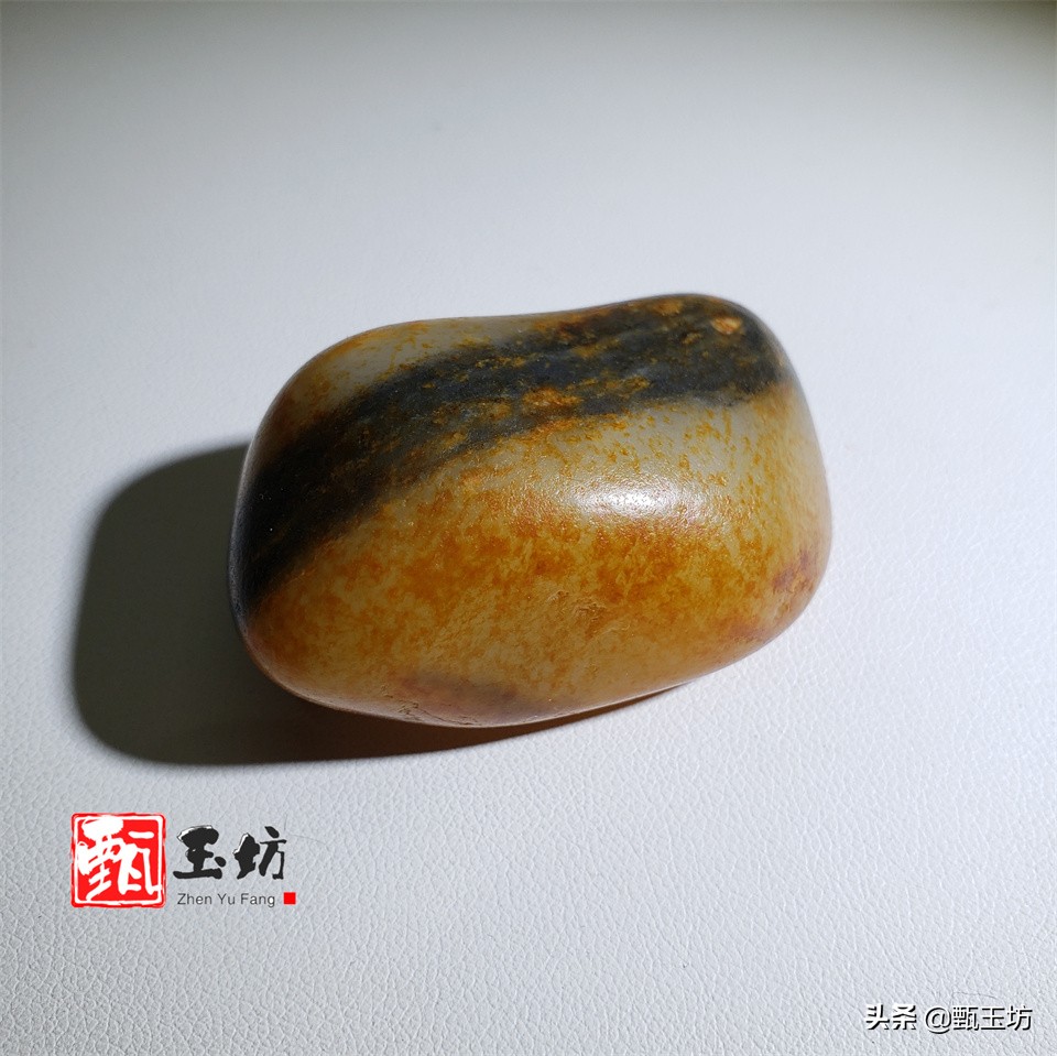 和田玉三色青花,三色和田玉山水画籽料原石欣赏