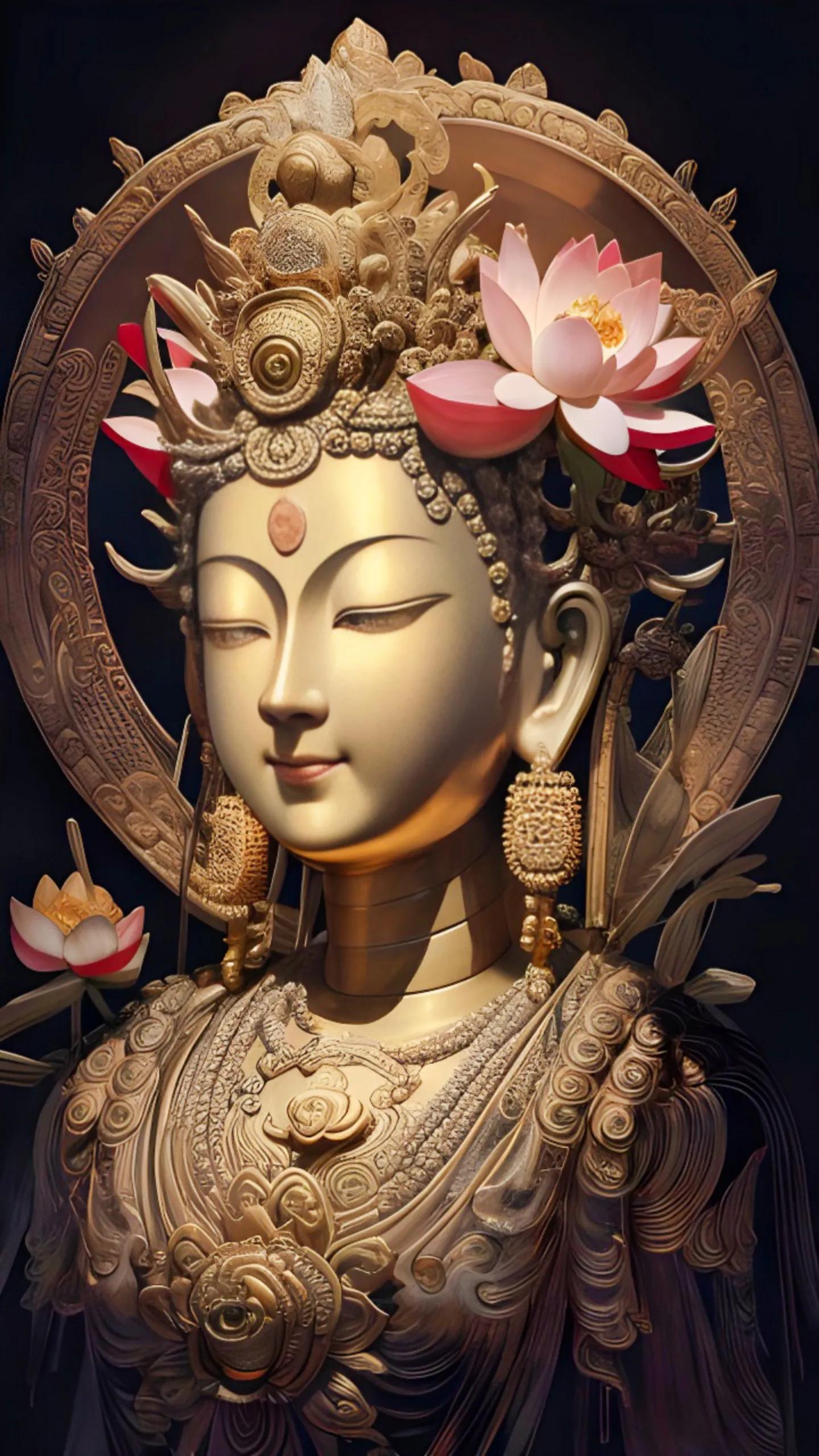 观音菩萨佛像壁纸,佛像图片唯美壁纸