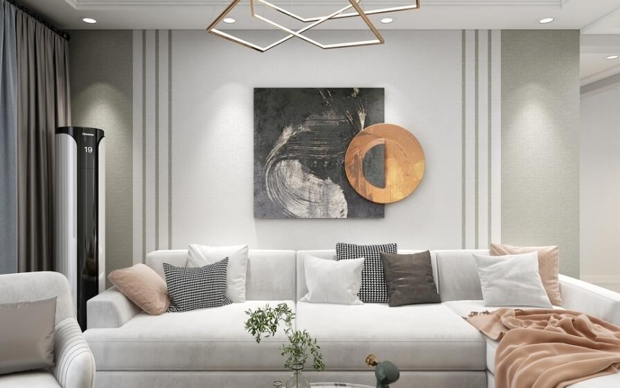 沙发墙怎么出效果不占空间,沙发背景墙太长如何在一边留白