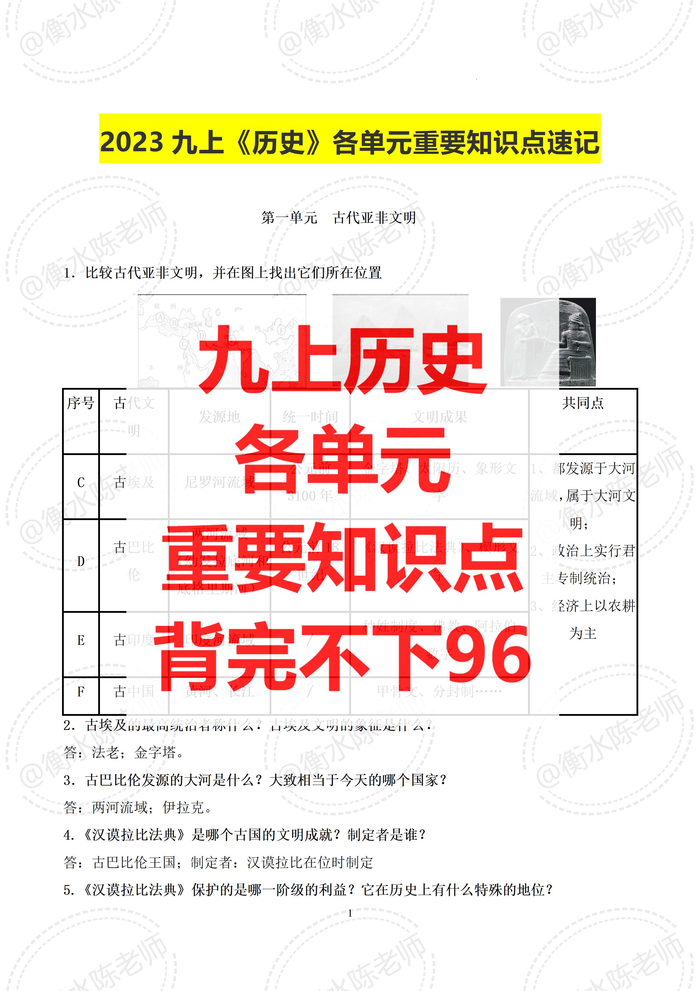 九年级历史冷战后的世界格局笔记,九年级历史上册必背重点