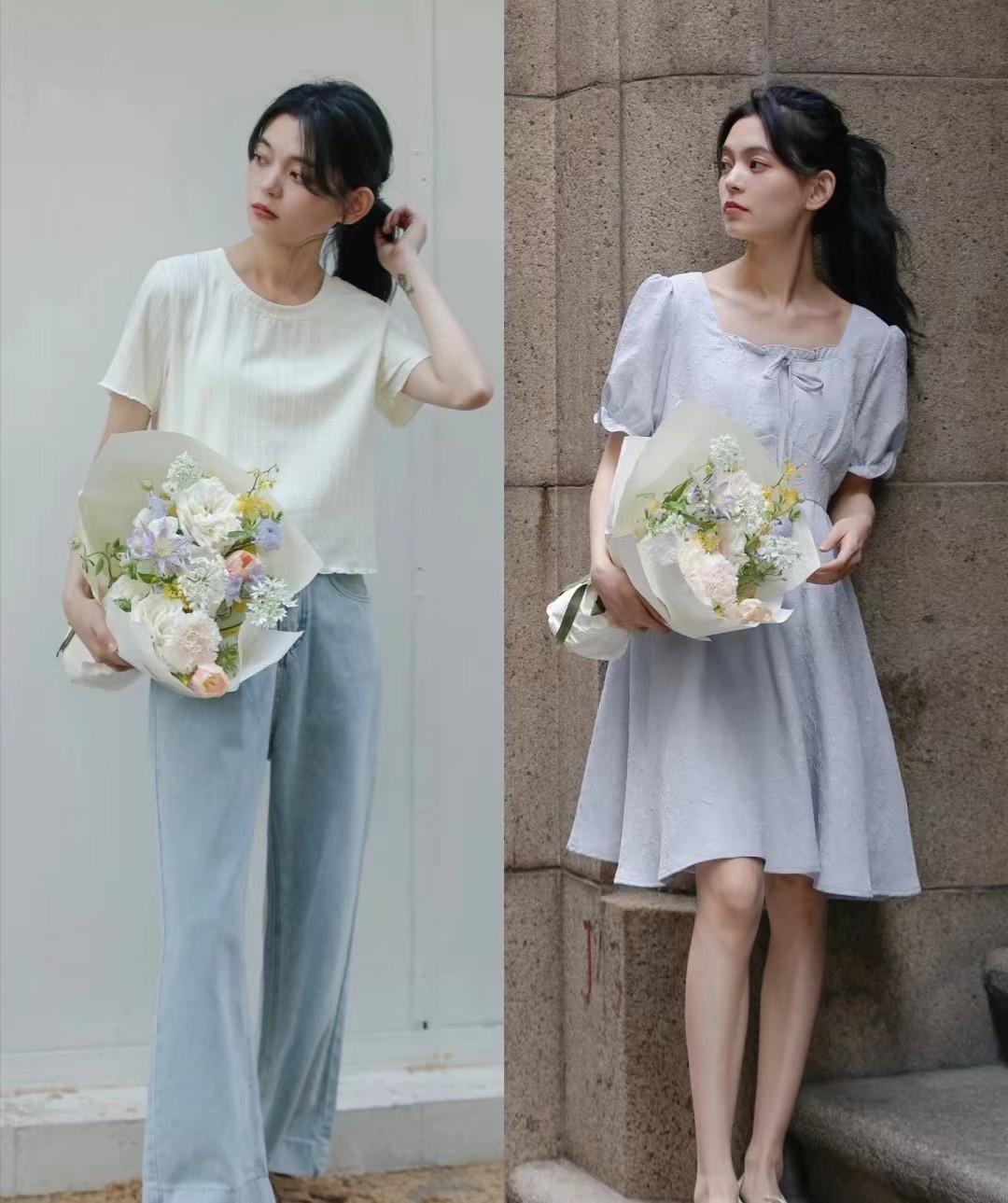 夏天别再一身黑这样穿减龄又清新,冬天别穿一身黑这款颜色超显白