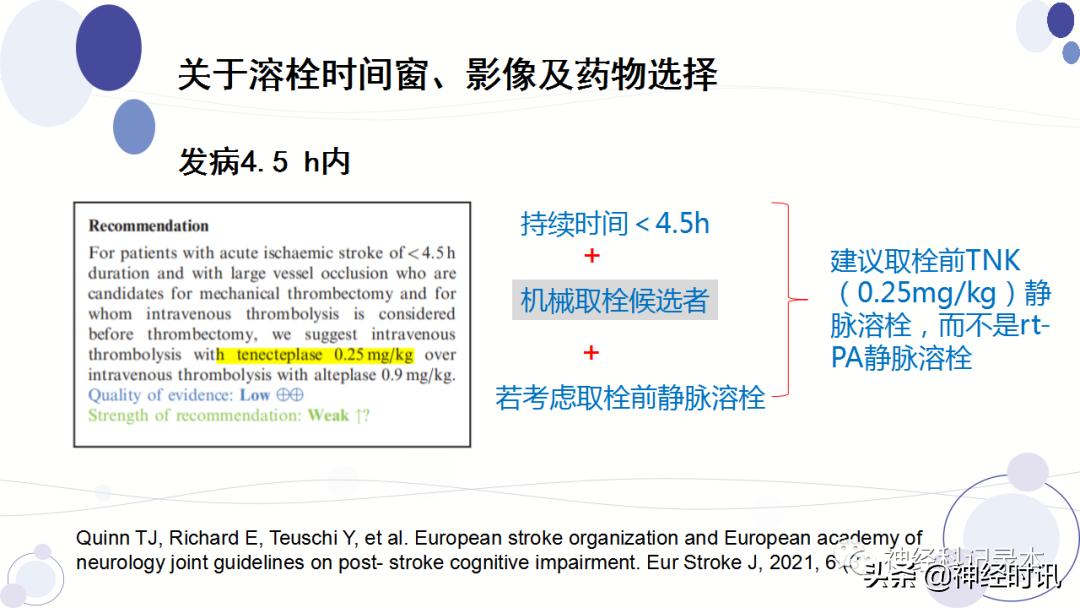 关于急性缺血性卒中静脉溶栓决策的若干问题