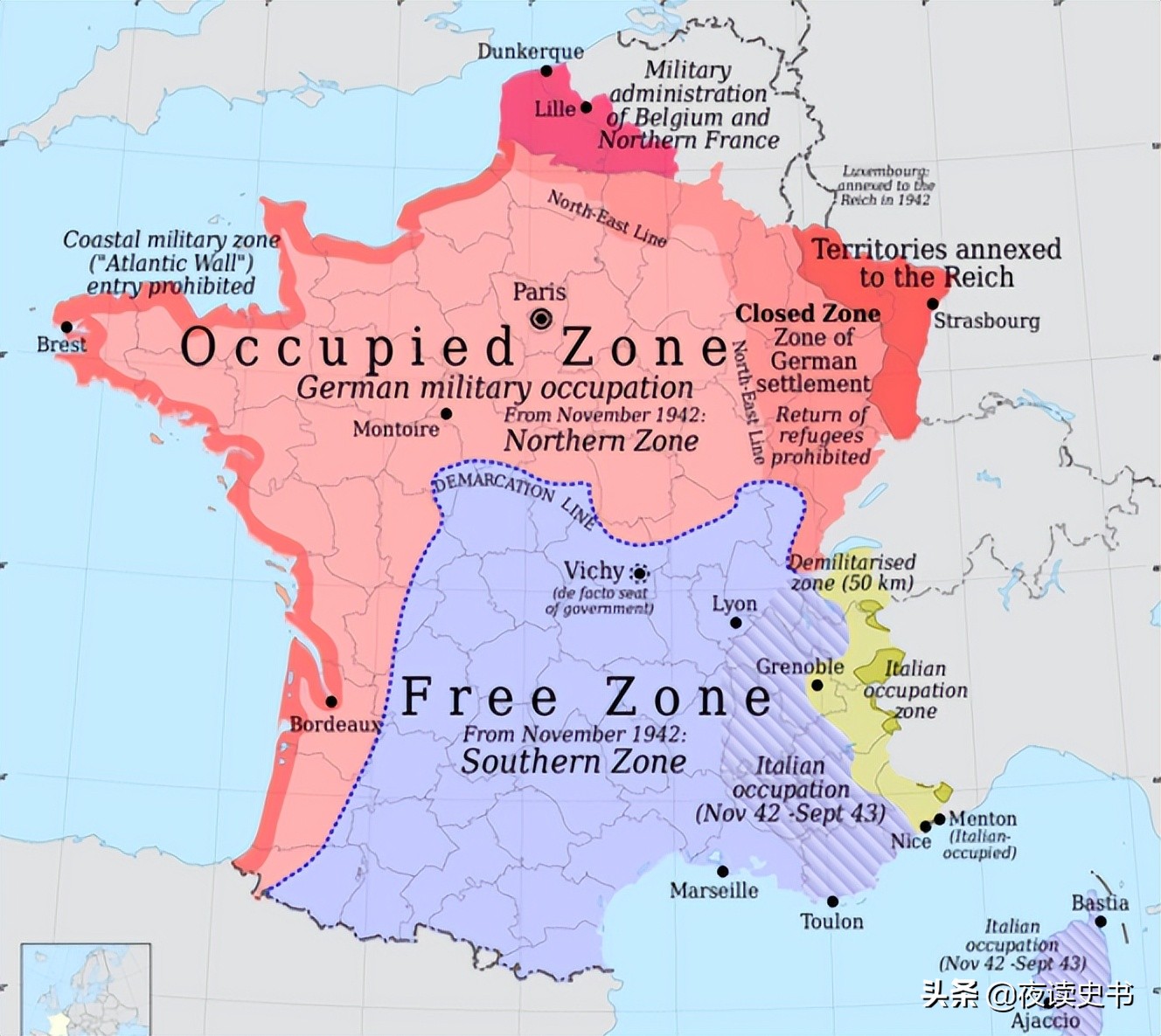 二战时期德国海军与英国海军相遇,法国海军和英国海军