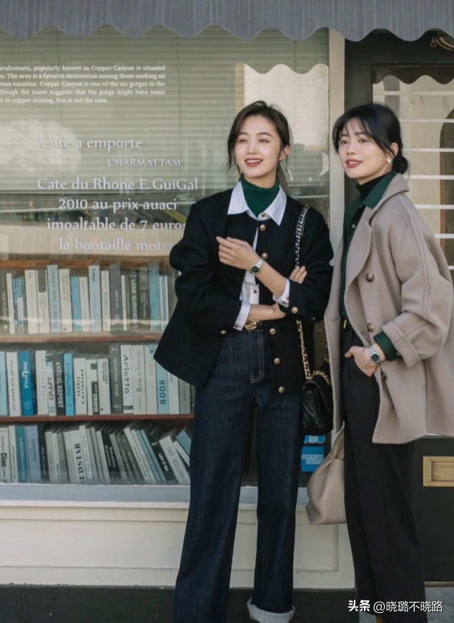 烟管裤搭配毛呢西装外套,西装烟管裤穿搭女春秋搭配高级感