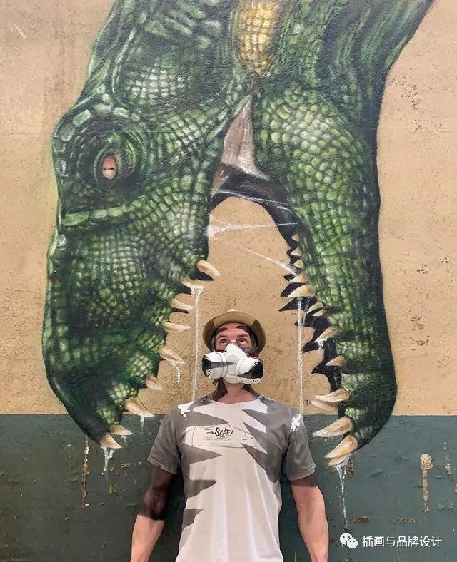 超震撼的墙绘,有视觉冲击感极简的墙绘