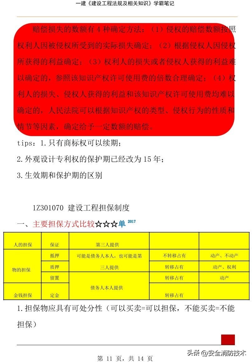 2023年一级建造师必背知识点,2024年一级建造师学霸笔记