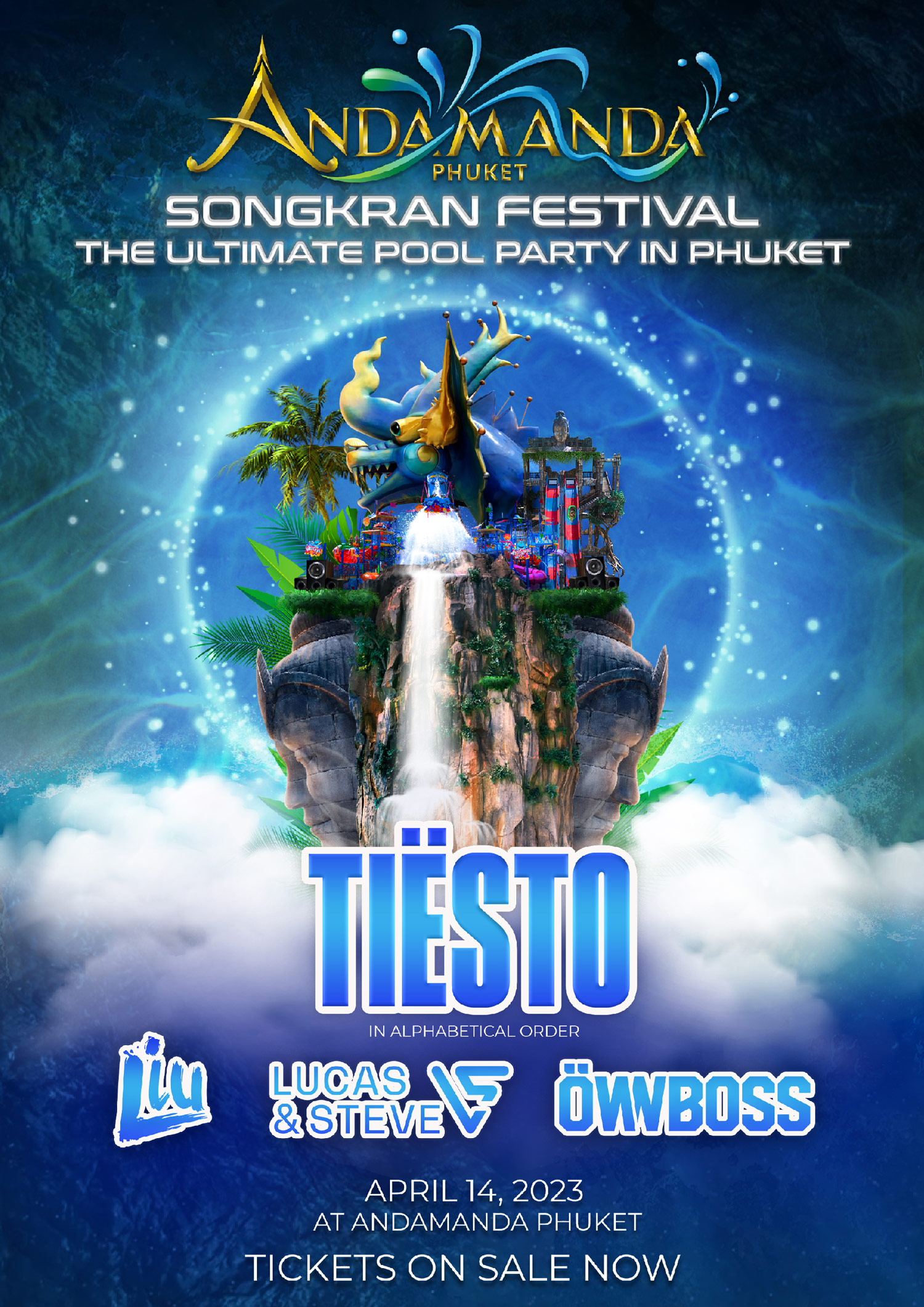 泰国普吉岛安达曼达水上乐园“泼水节电音派对”早鸟票开抢