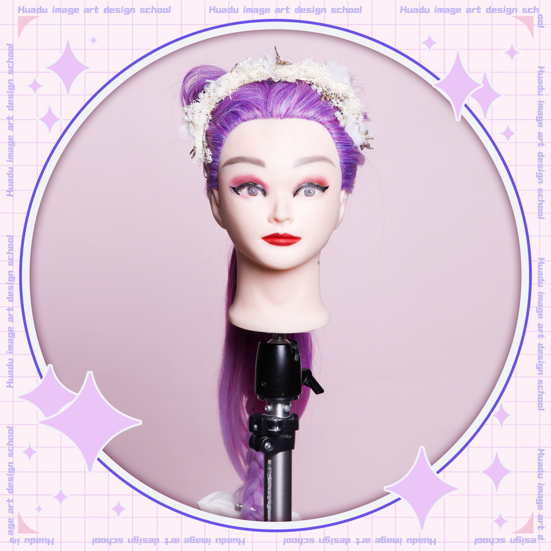 唯美学生编发教程,学化妆学美甲来花都