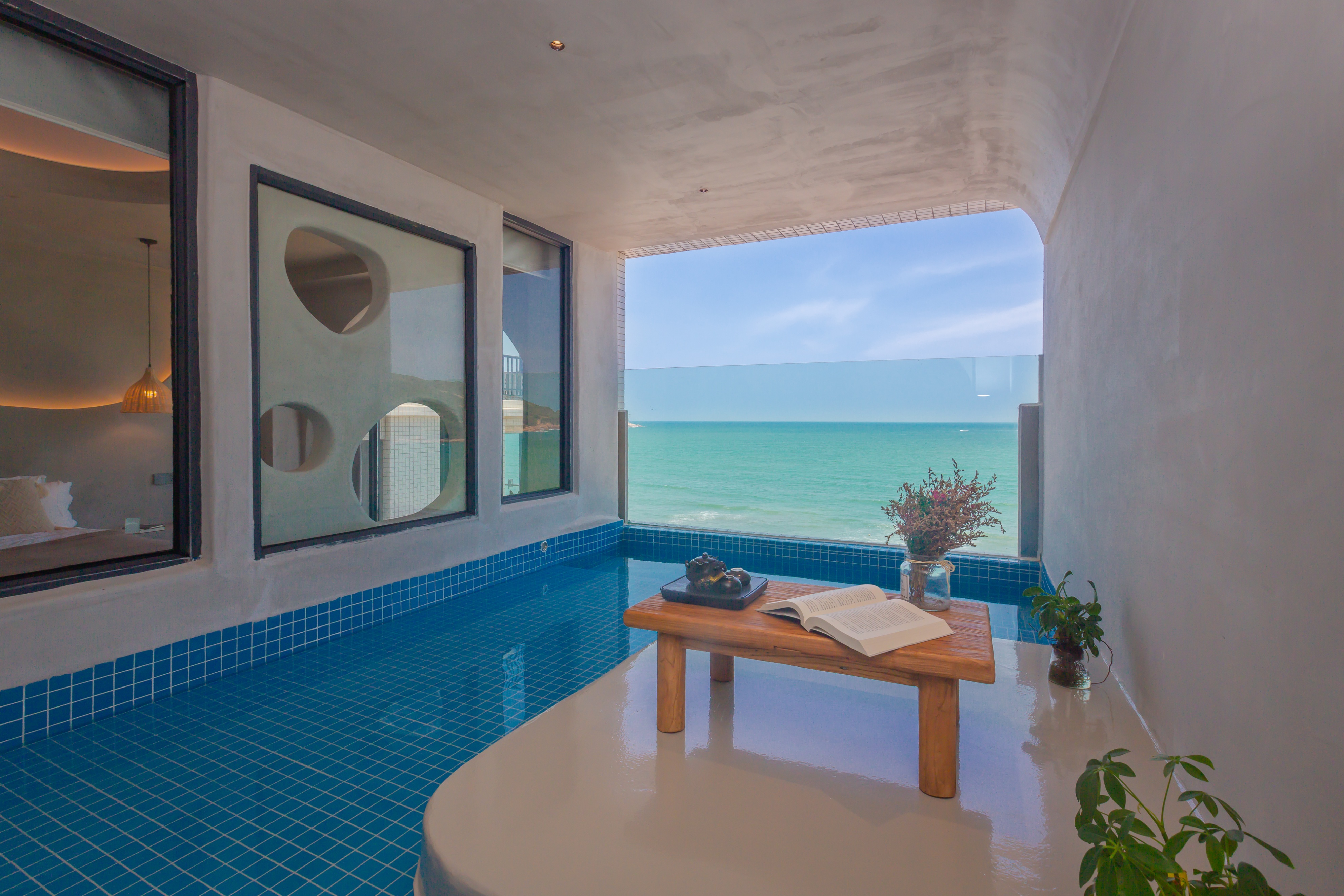 双月湾带私家泡池的温泉酒店,双月湾海景带泡池客栈推荐