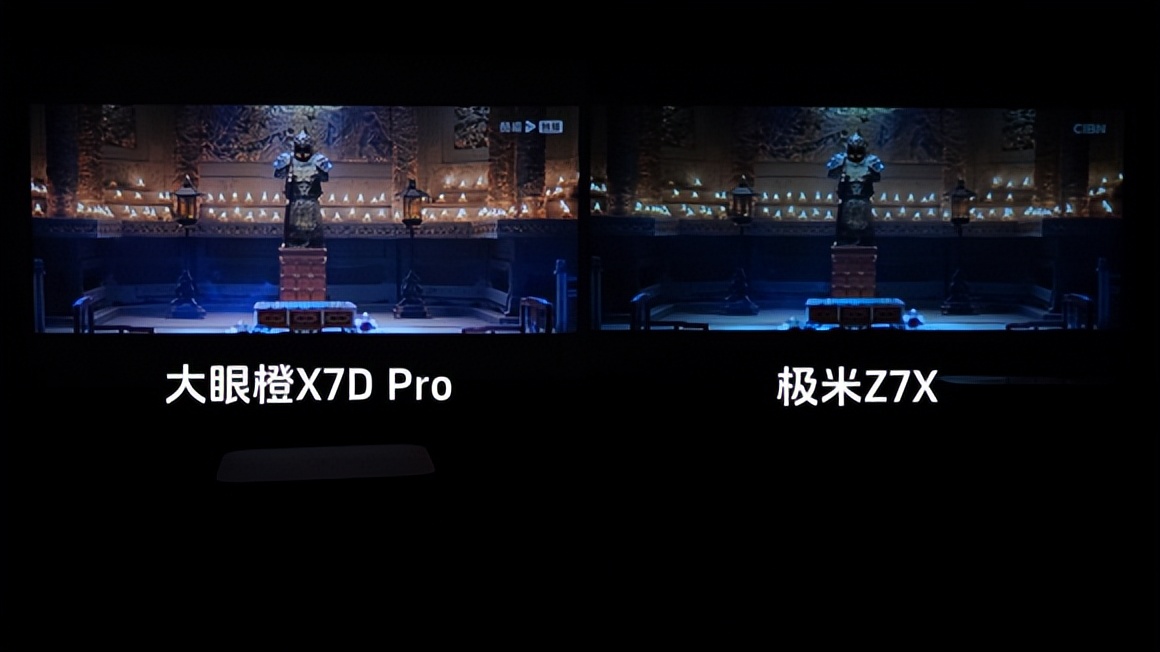 大眼橙x7dpro投影仪家用真实测评,大眼橙投影仪x7pro和x7d