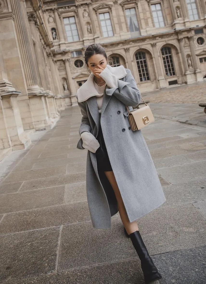 收藏大衣的方法和技巧,大衣穿搭150显高显气质