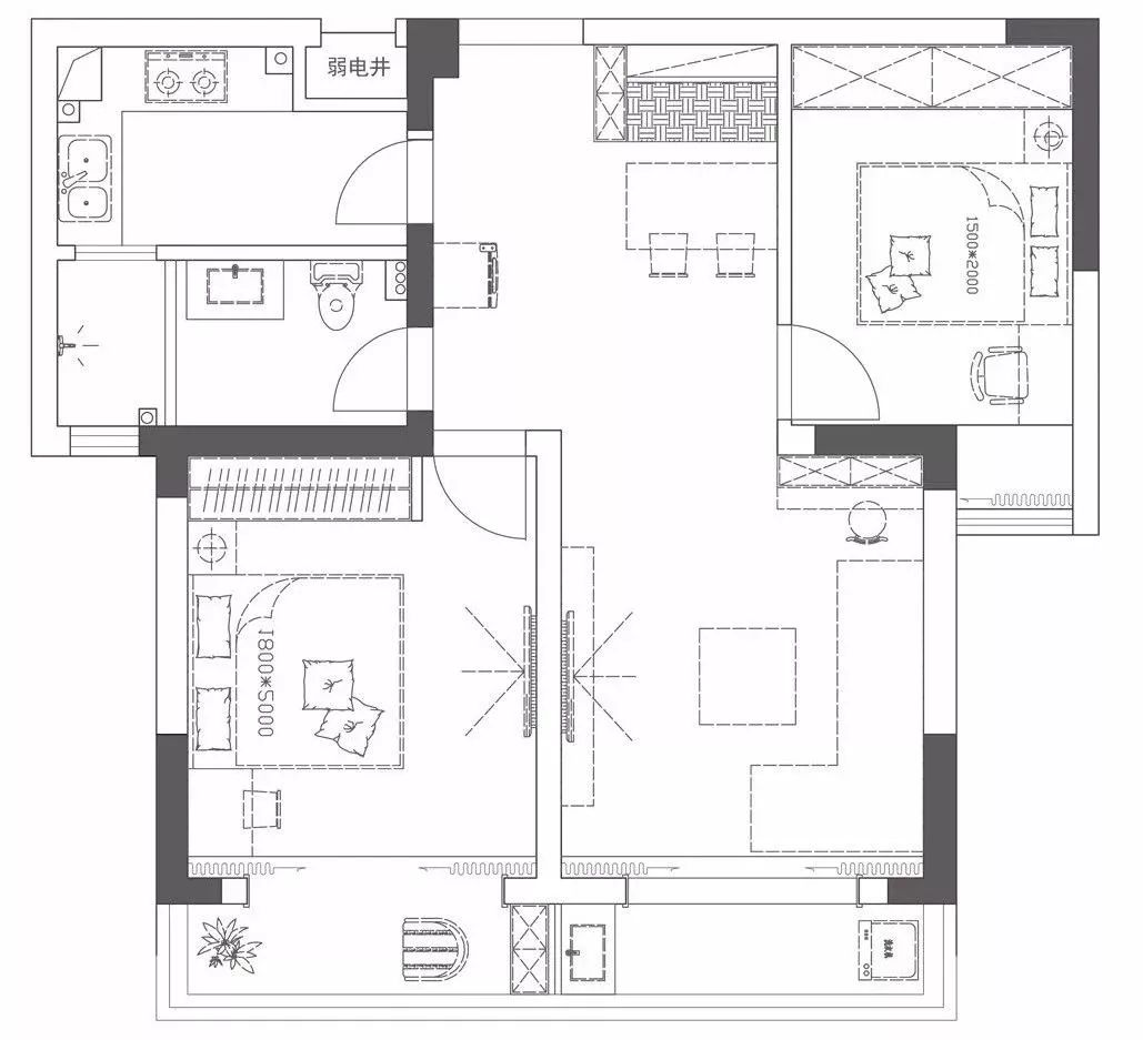 80平方现代简约设计,80平米现代简约省钱设计