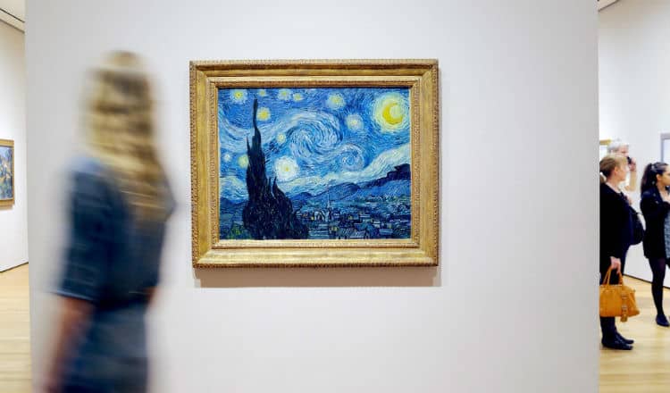 梵高星月夜肌理画,梵高画星月夜全过程