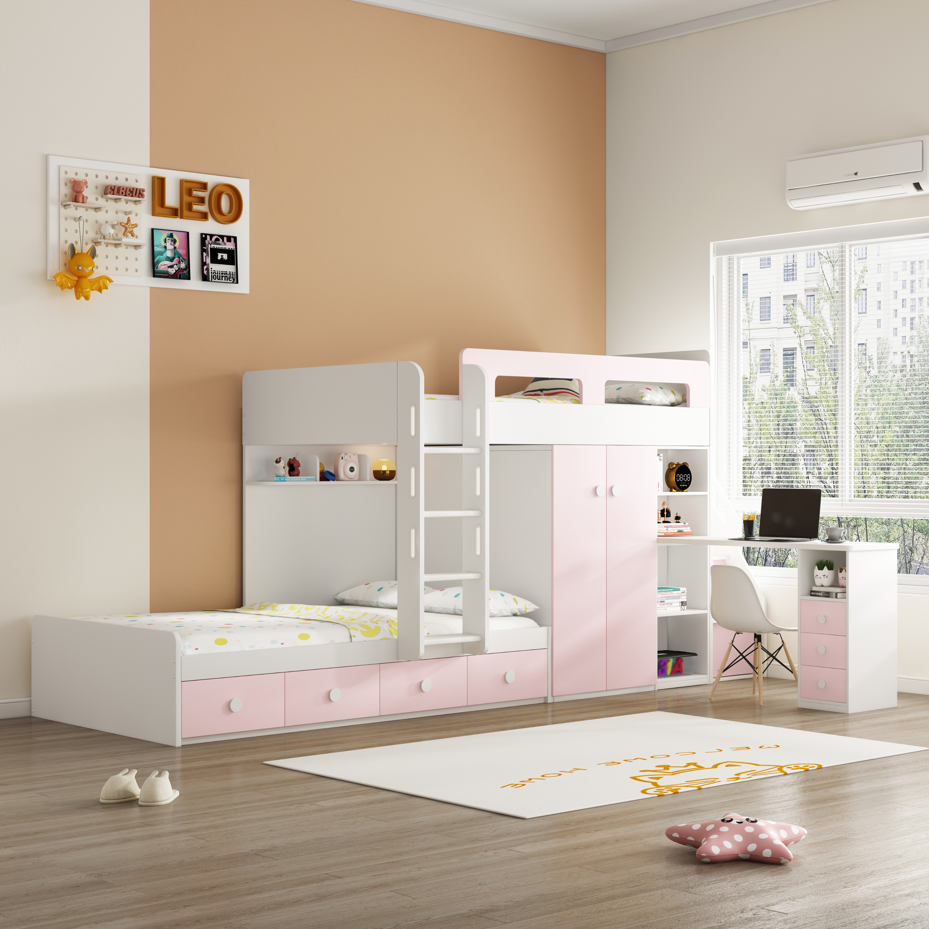 9平米的房间上下床设计带飘窗,9平方设计上下床多少钱