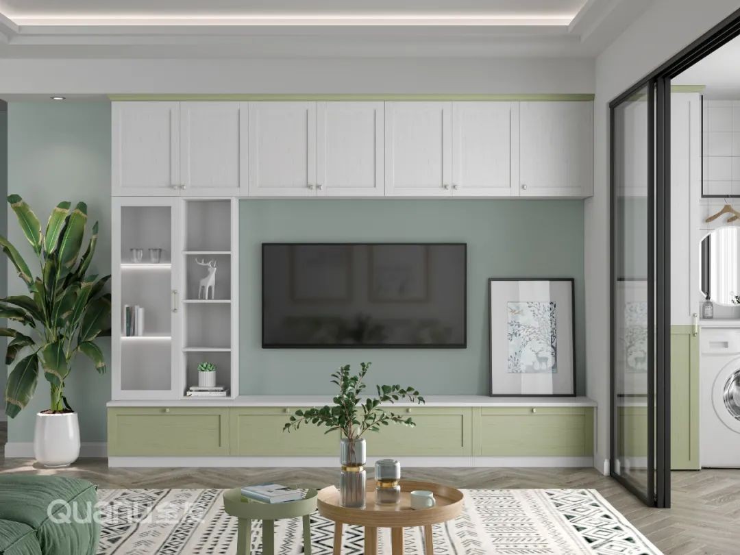 30款简约但不简单的电视柜设计,电视柜最新款极简风格装修效果图