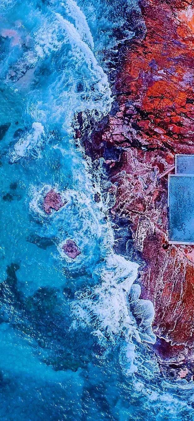 美丽的碧海蓝天壁纸,2018蓝色大海夏天壁纸