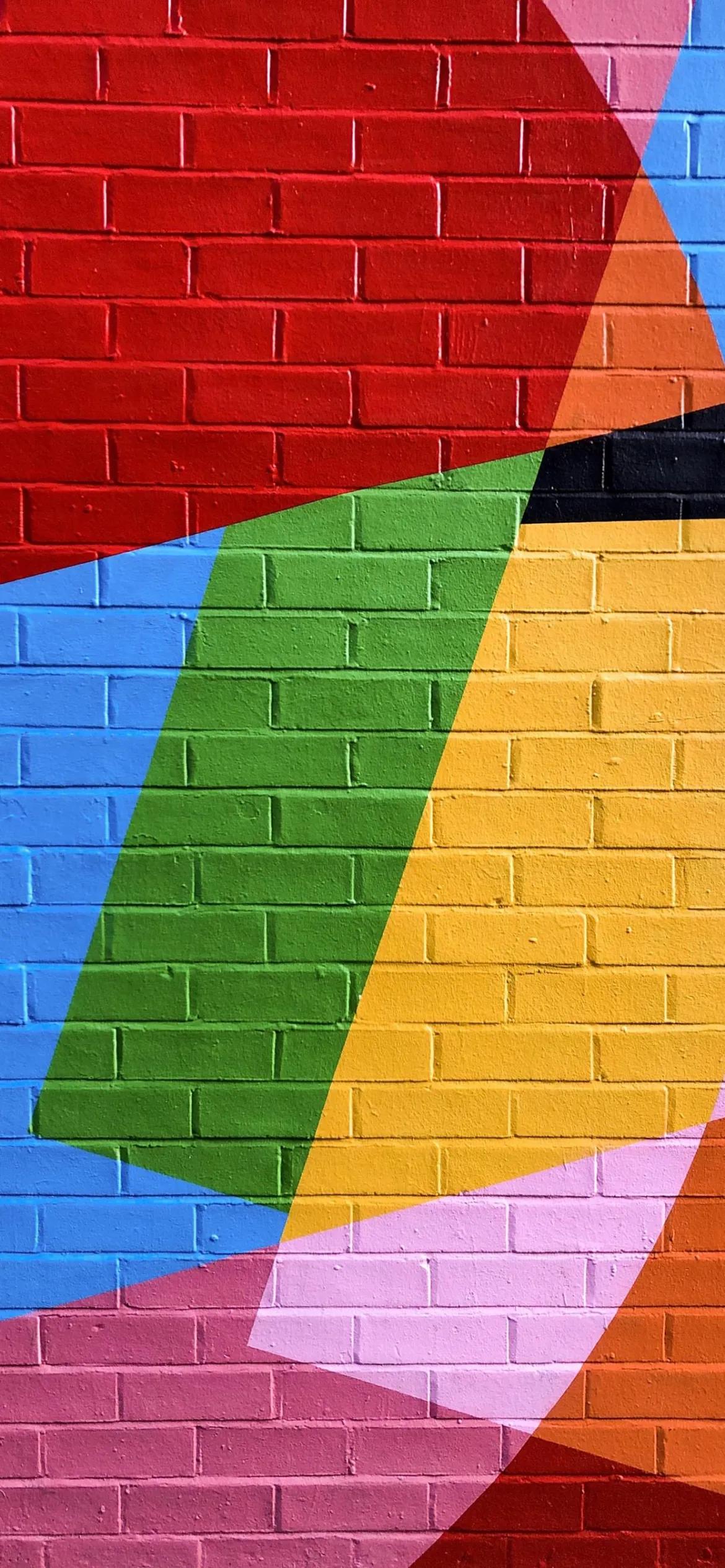 精美彩色上蓝下红壁纸,手机壁纸彩色粉末