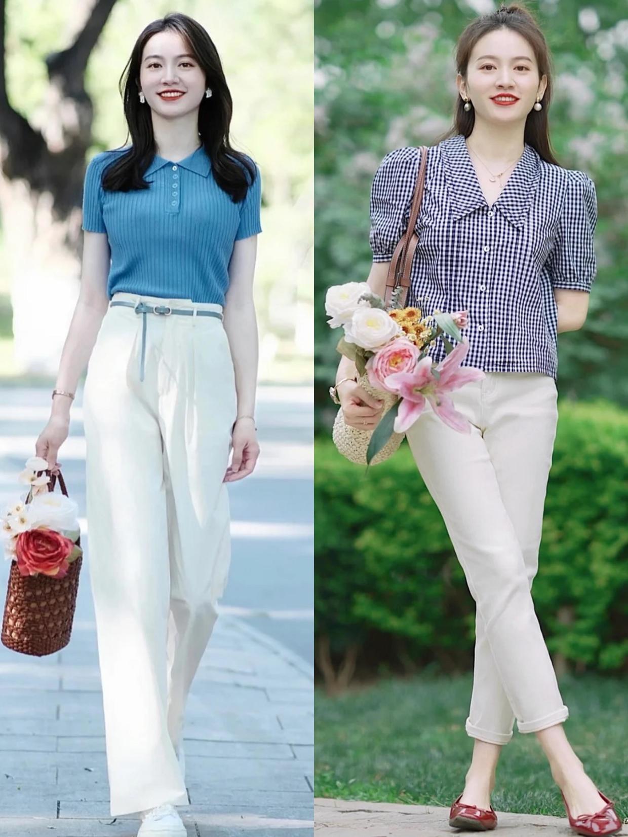 阔腿裤穿得好夏天也能清爽又有型,阔腿裤真的是显腿长利器