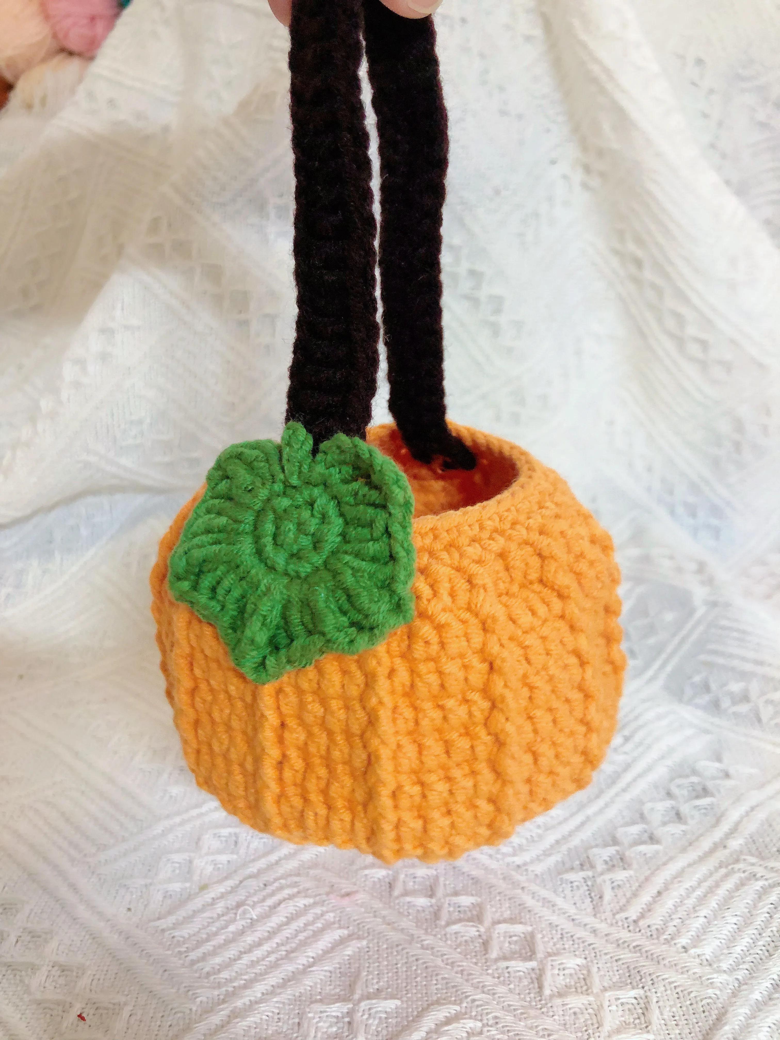 南瓜手提收纳包的视频教程,南瓜包包手把手教程