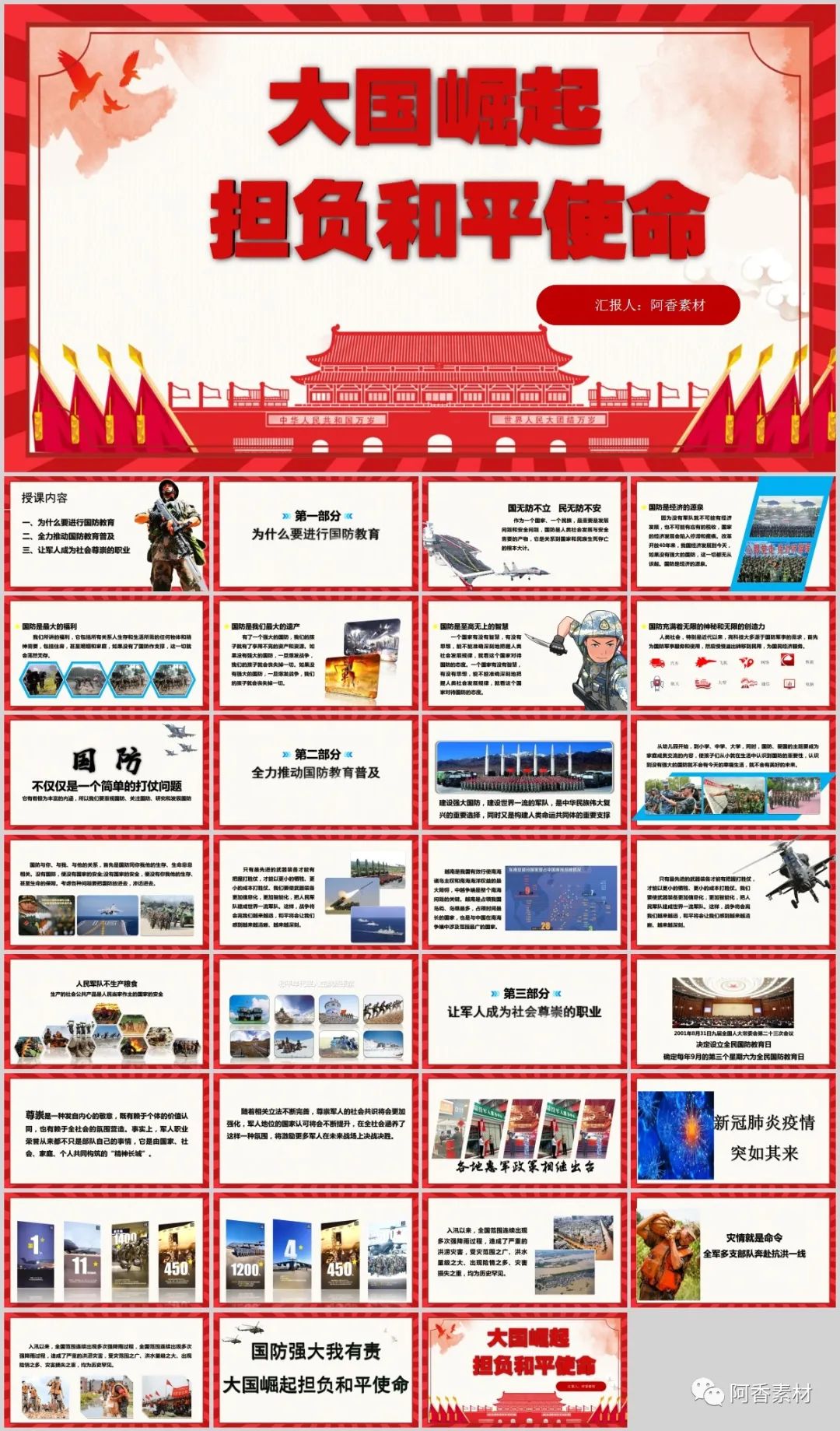 国防军事教育主题班会ppt课件,国防教育ppt课件免费8篇