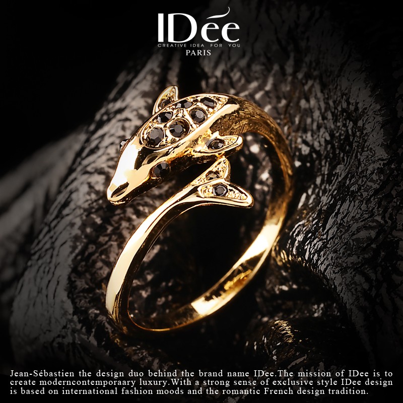 有灵性的治愈系萌宠，深海的微笑天使~法国IDee精美海豚戒指