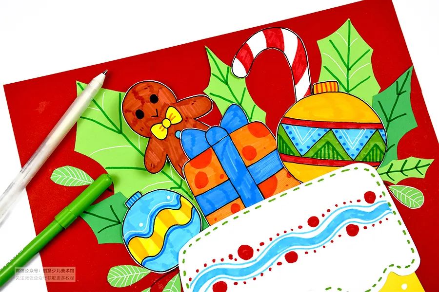 怎么画圣诞袜和圣诞帽,儿童简笔画圣诞袜