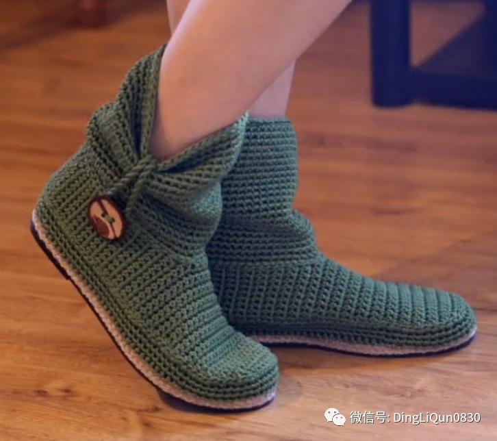 最简单的钩针编织鞋子,针织毛线鞋图案大全