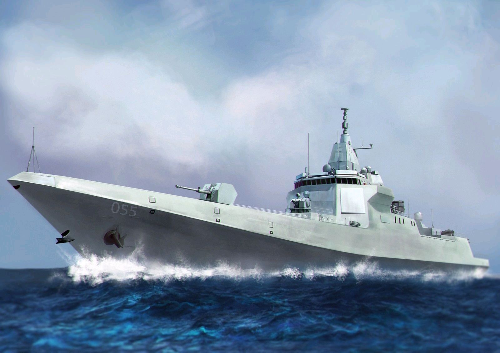 未来055大驱是否能装备电磁炮,八艘055大驱实力有多强