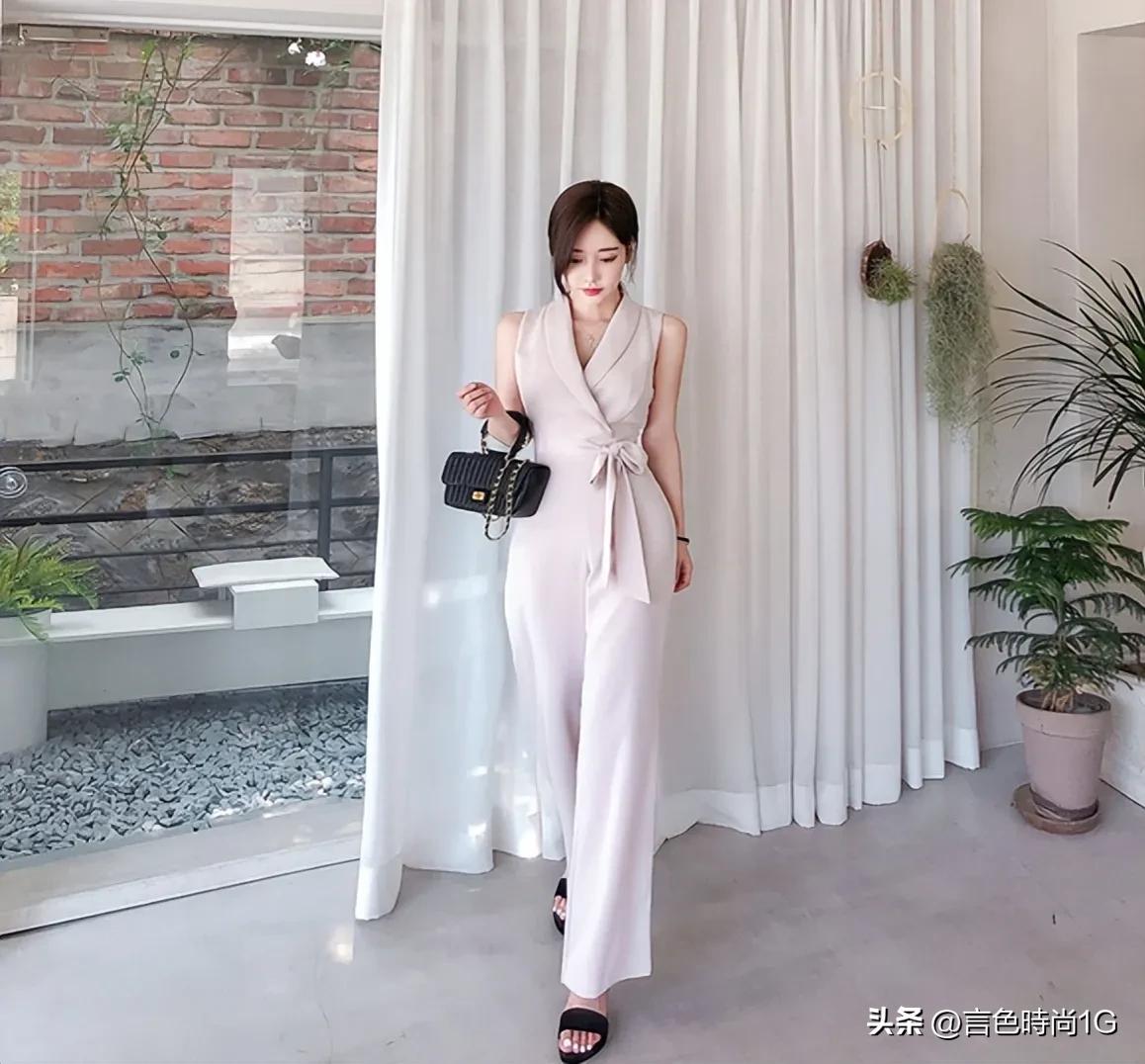 成熟稳重干练女装阔腿裤,阔腿裤职业干练套装