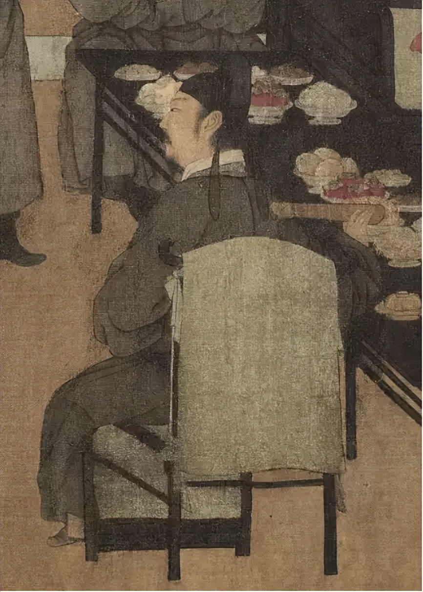 古代躺椅古画,古画之圆鼓凳