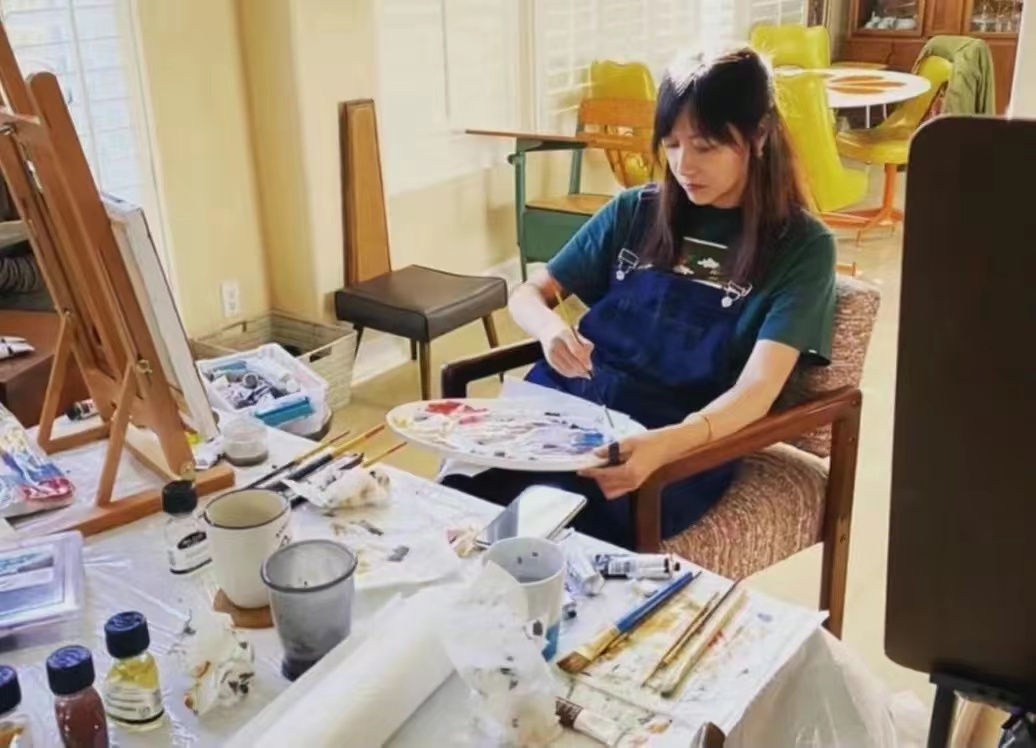 徐静蕾休闲,徐静蕾海边度假照