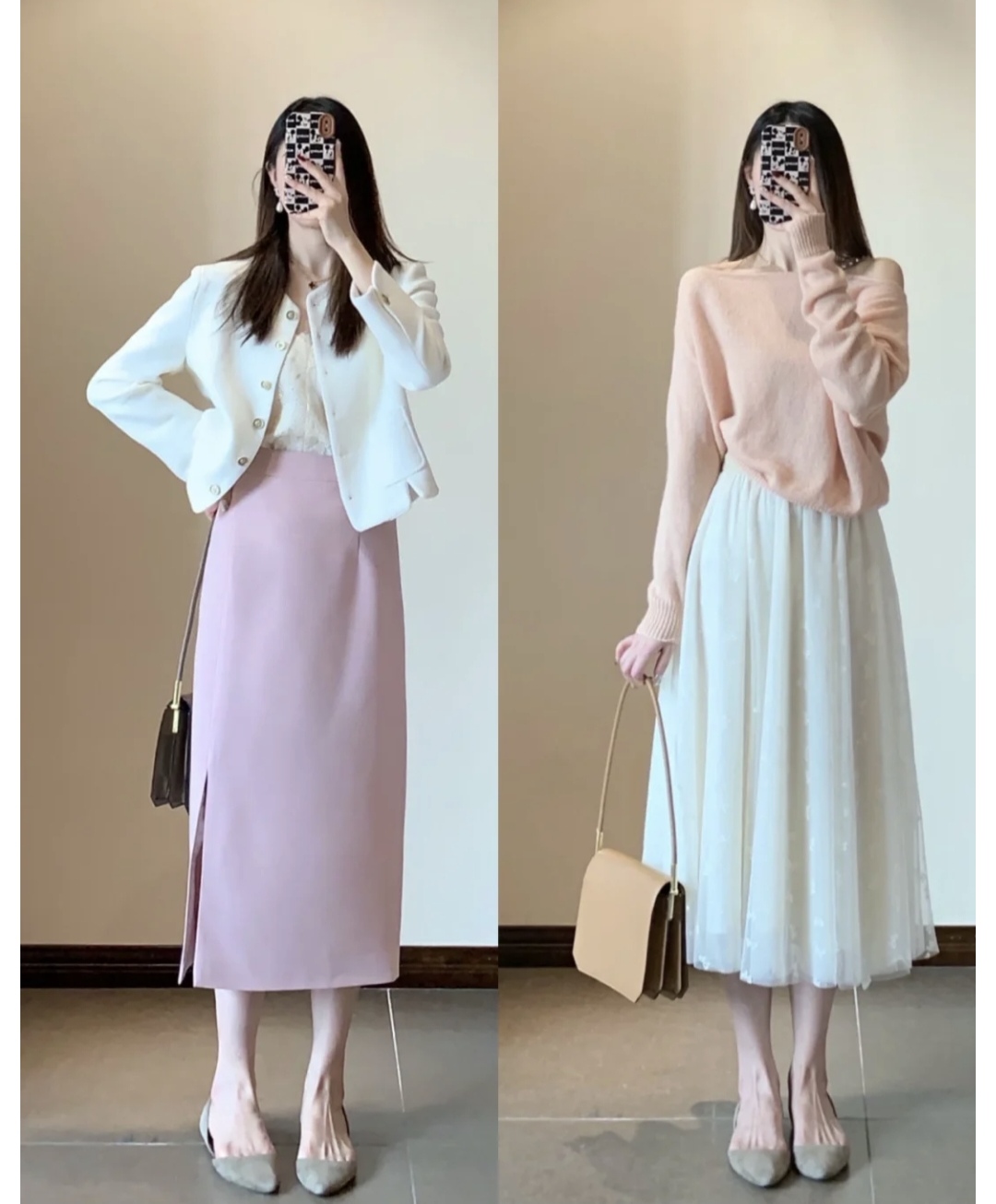 毛衣半身裙穿搭冬季图片,毛衣半身裙穿搭秋冬中长款维语版