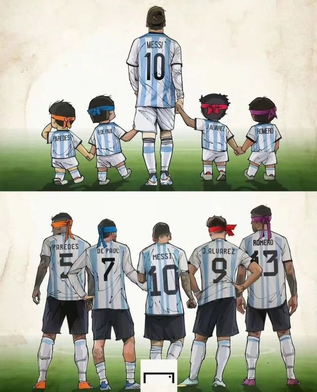 梅西和德保罗欢呼胜利,梅西一场7球