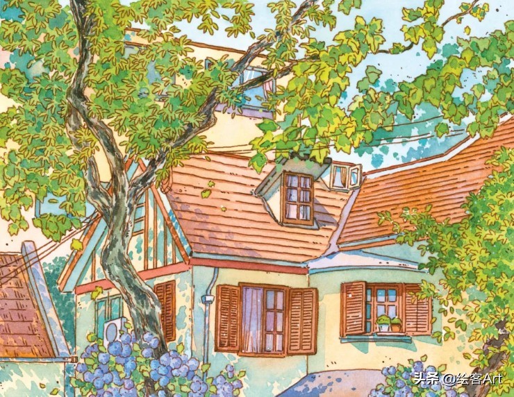 钢笔淡彩如何有色彩练习,钢笔淡彩用什么方法上色