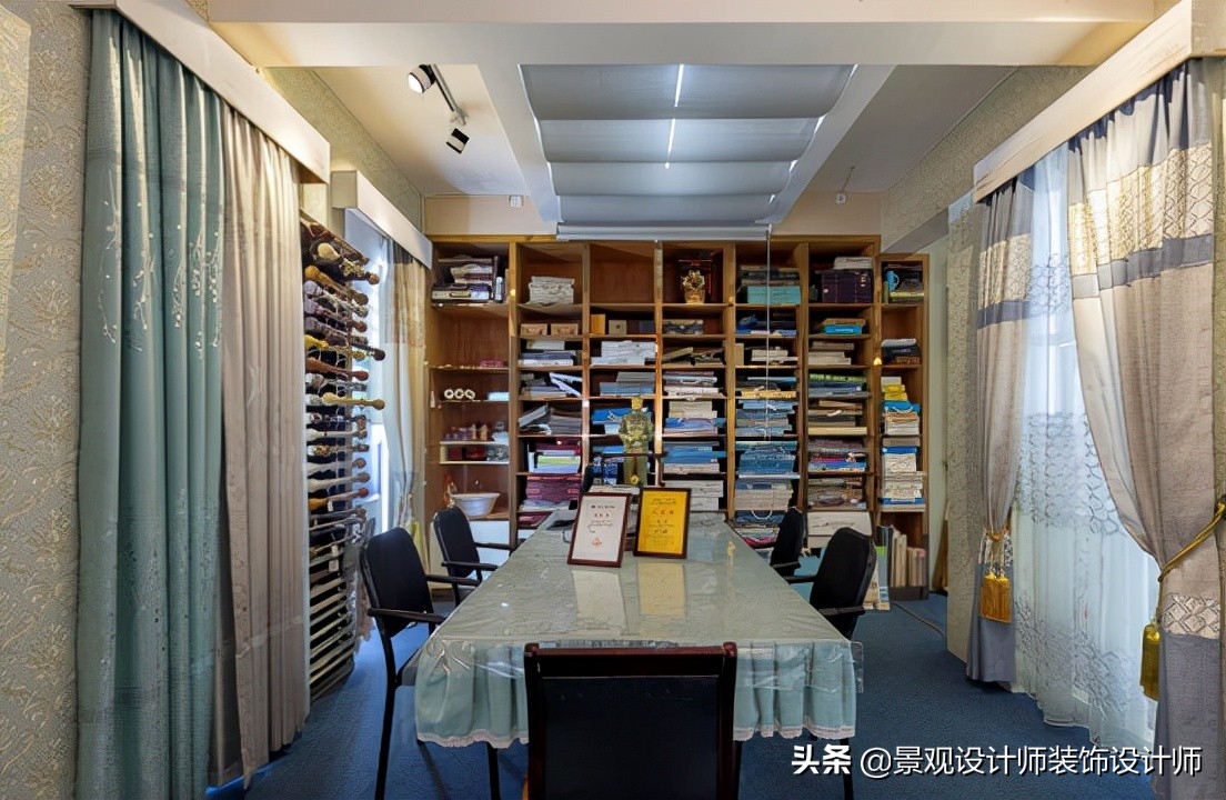 窗帘壁纸店装修,广州窗帘店设计案例图片