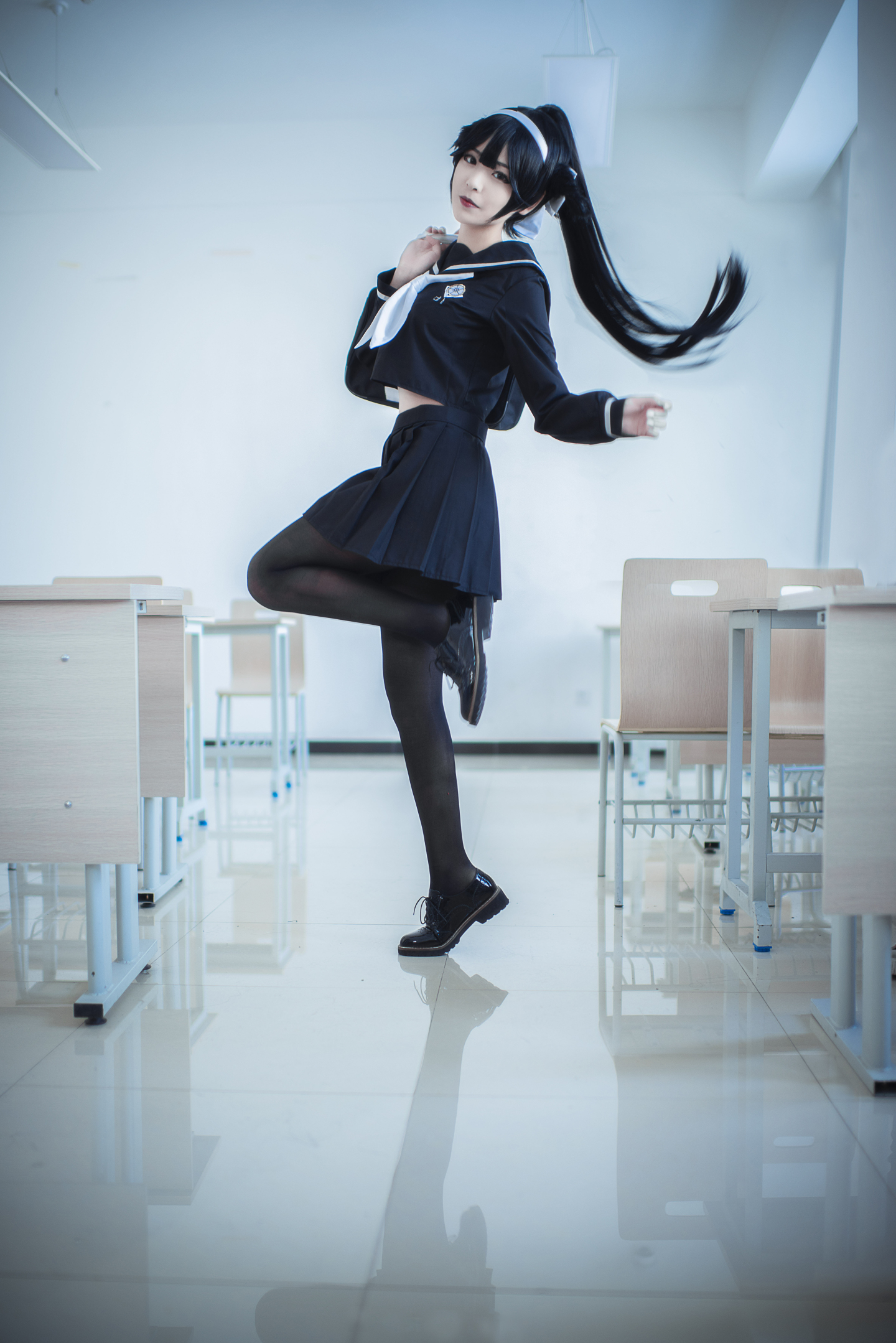 cosplay碧蓝航线高雄,碧蓝航线獒白丝旗cos