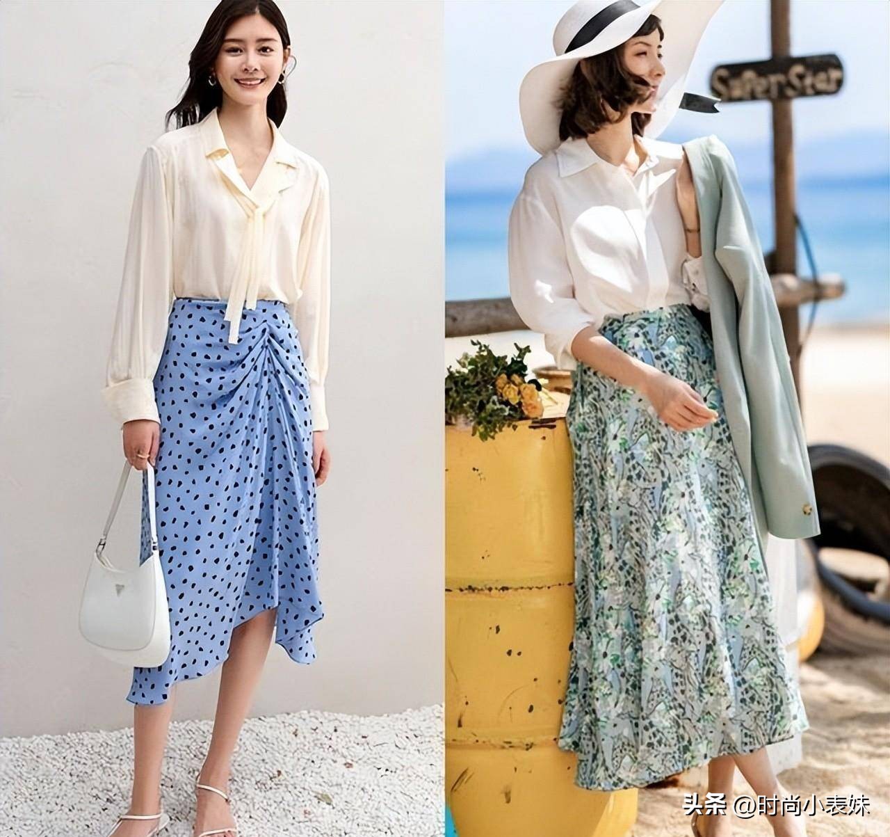 惊艳别致的碎花半身裙单品,文艺碎花半身裙