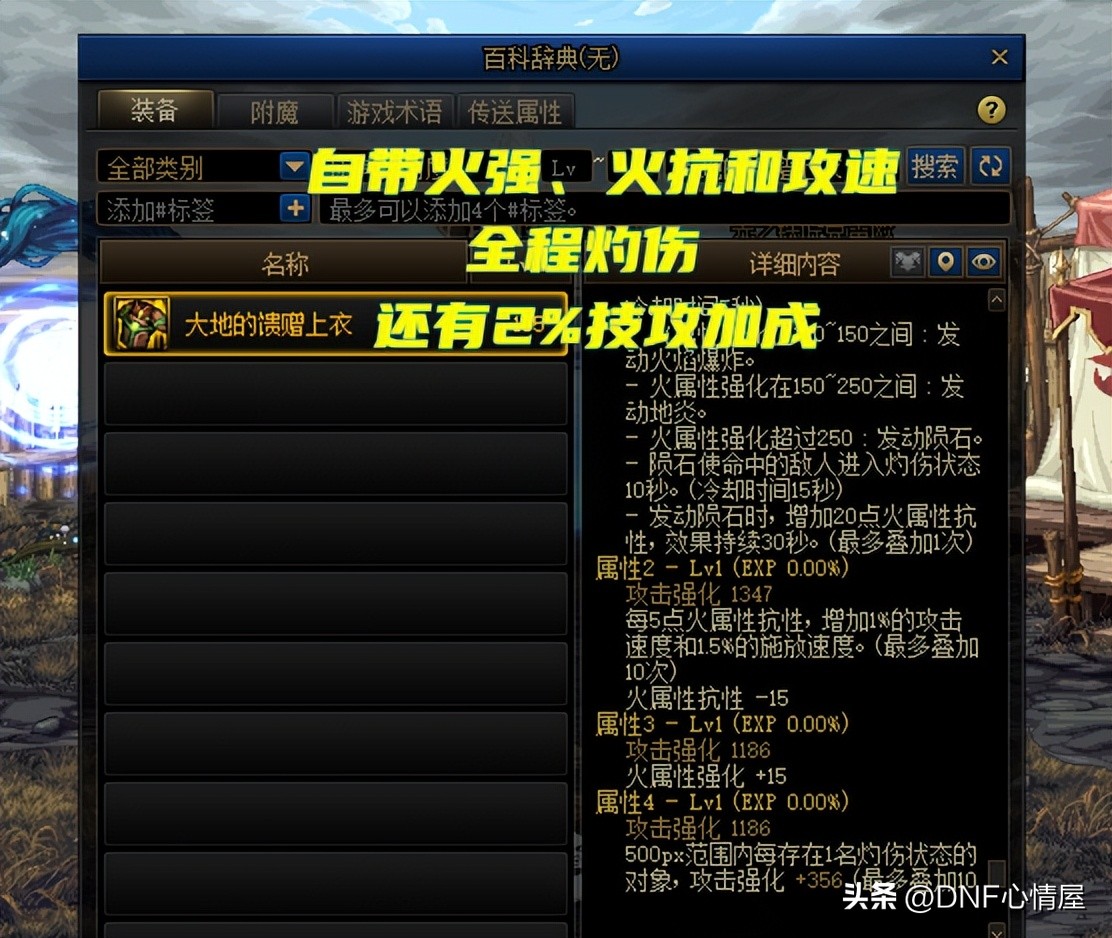 dnf火强装备搭配,dnf最新各职业上衣技能选择