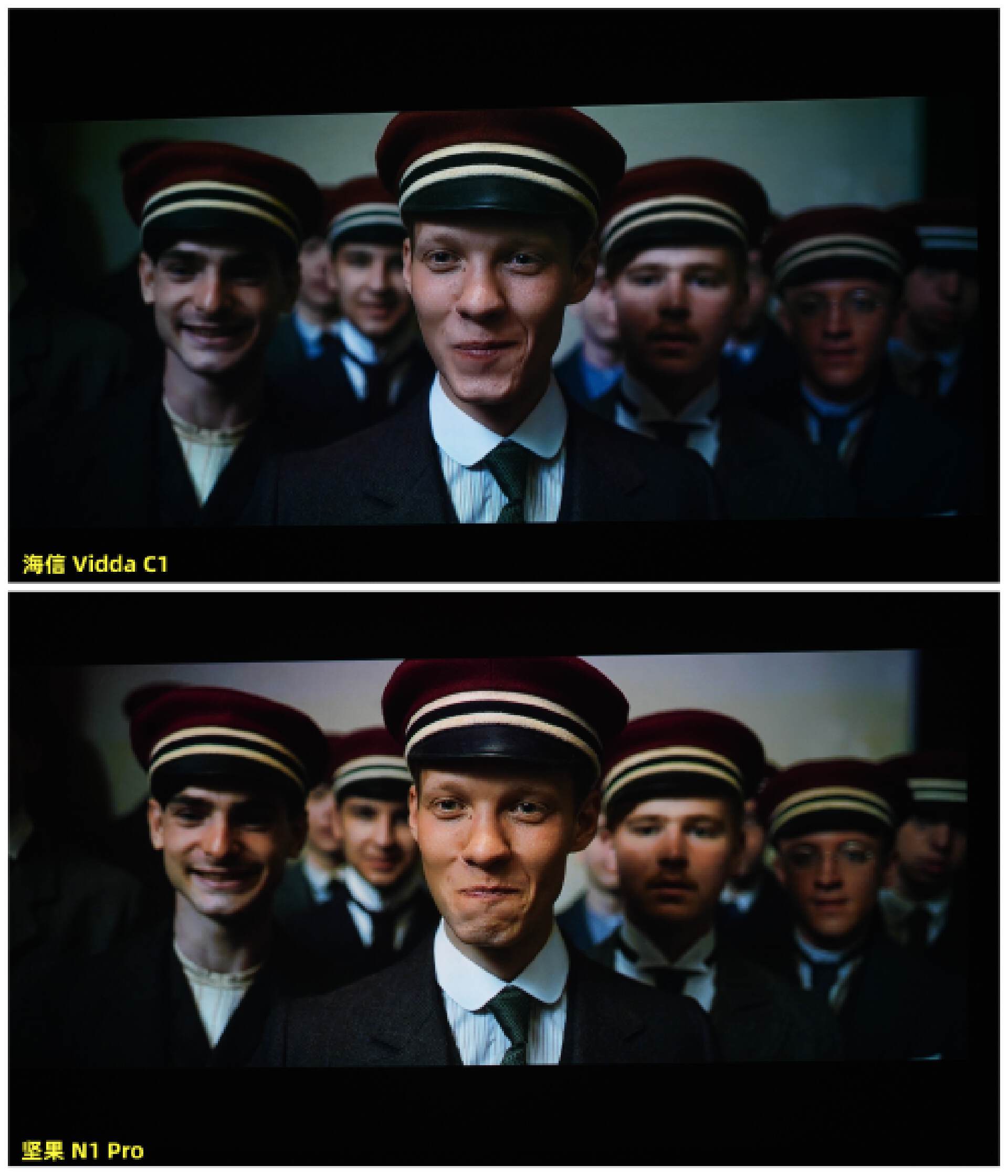 海信激光投影仪c1和坚果N1,坚果n1三色激光投影仪选什么幕布