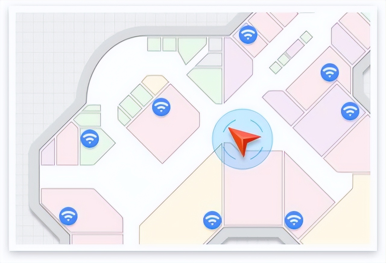 智能手机的内置传感器，可解决因建筑物遮挡导致室内定位难的问题