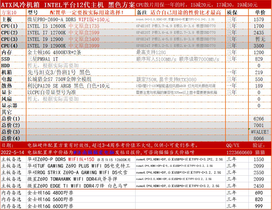 电脑组装机配置推荐最新,推荐最好的电脑组装机配置