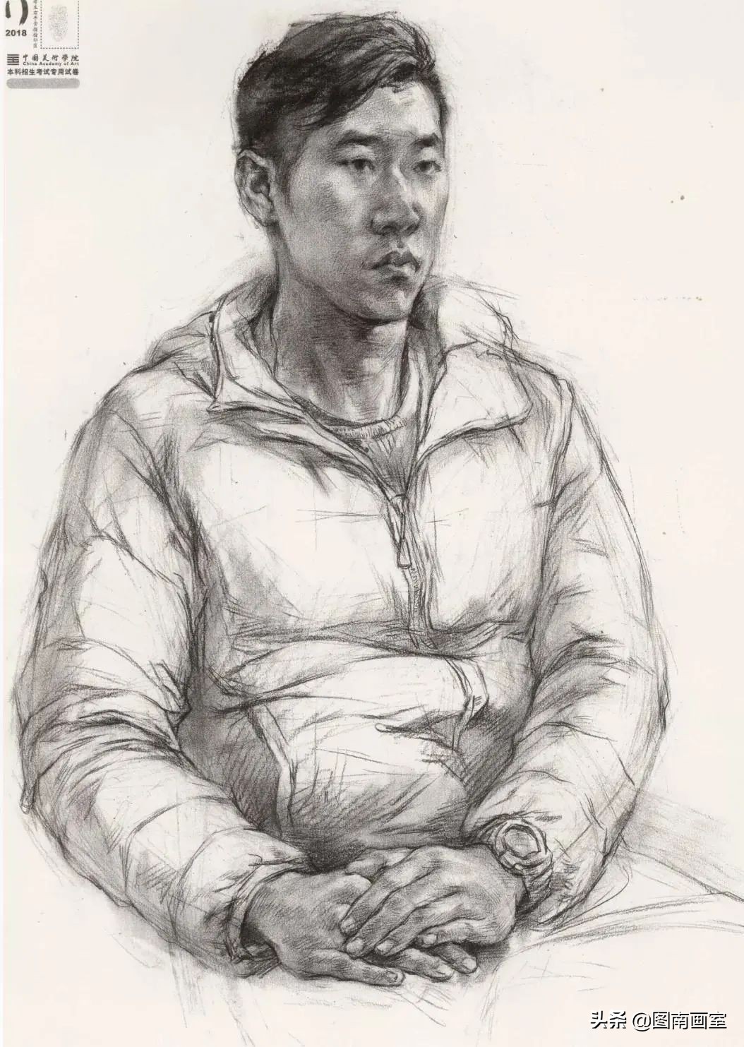 中国美术学院素描头像高分作品,全国素描高分作品