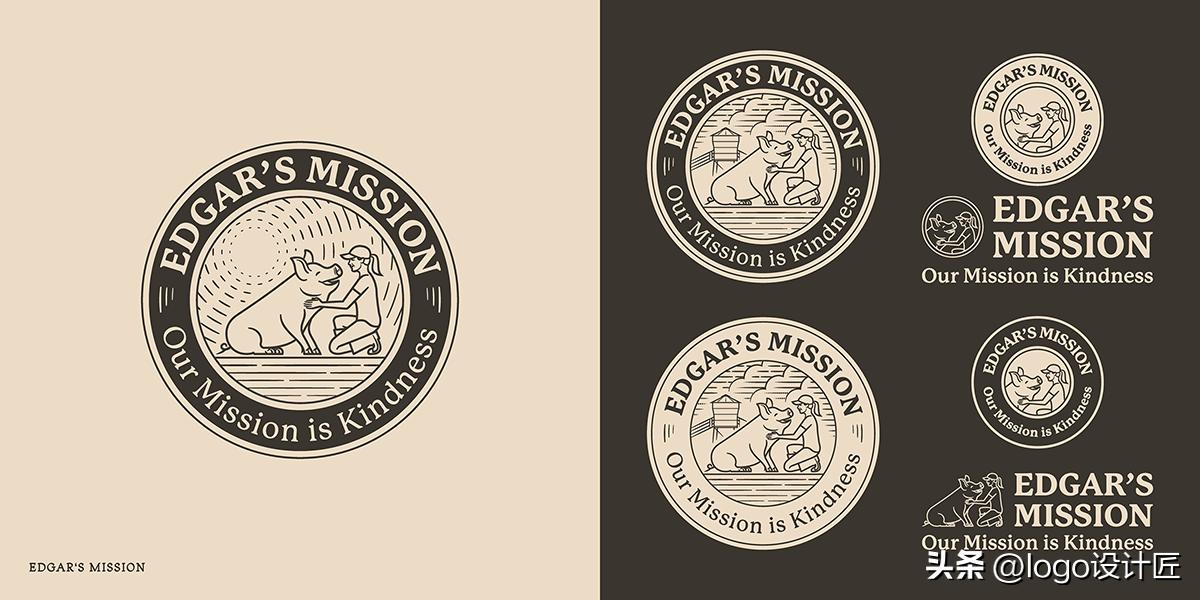 设计师设计作品logo,美式复古设计元素logo