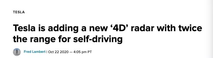 特斯拉安装新款雷达,特斯拉更换一颗雷达