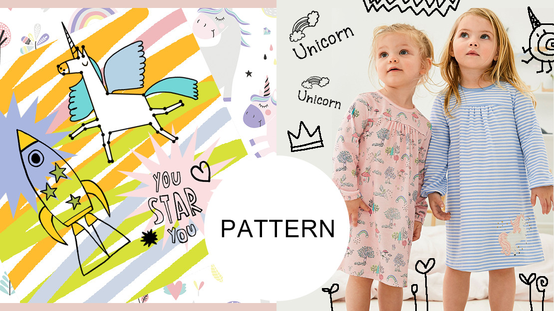 独角兽童装,儿童服饰pop